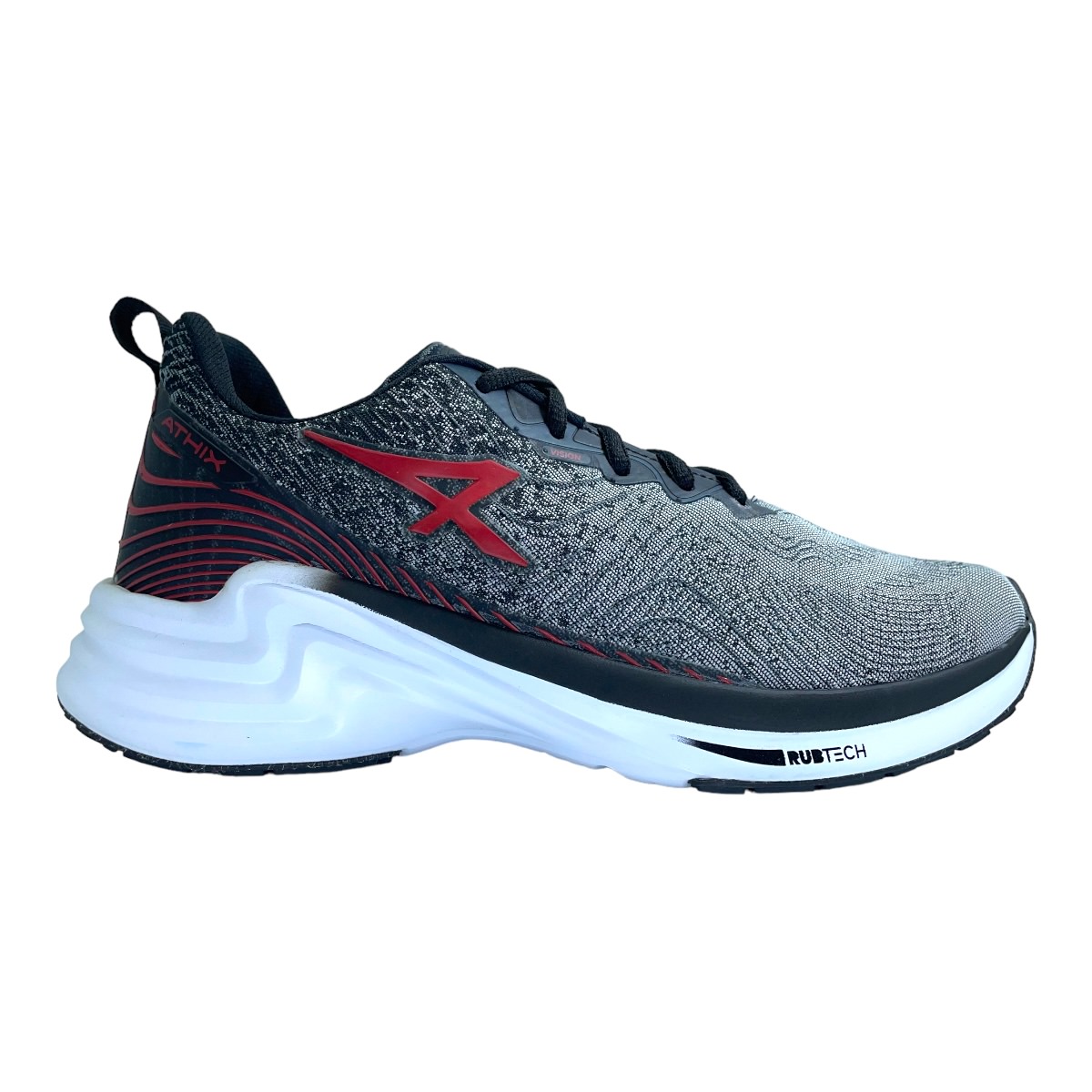 VISION KIDS CINZA NEGRO ROJO