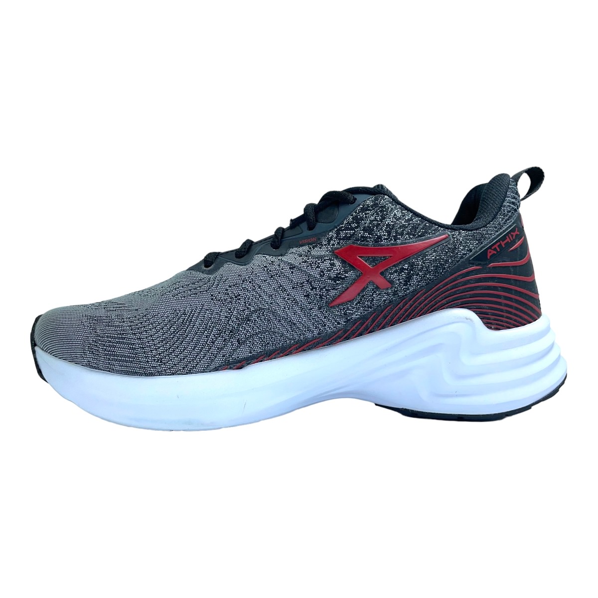 VISION KIDS CINZA NEGRO ROJO