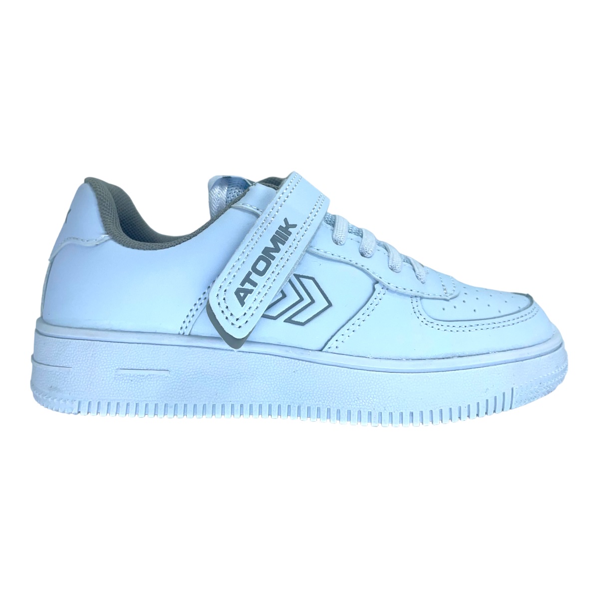 CAMBRIDGE JR VELCRO BLANCO-GRIS