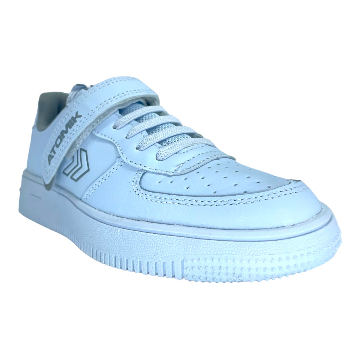 CAMBRIDGE JR VELCRO BLANCO-GRIS