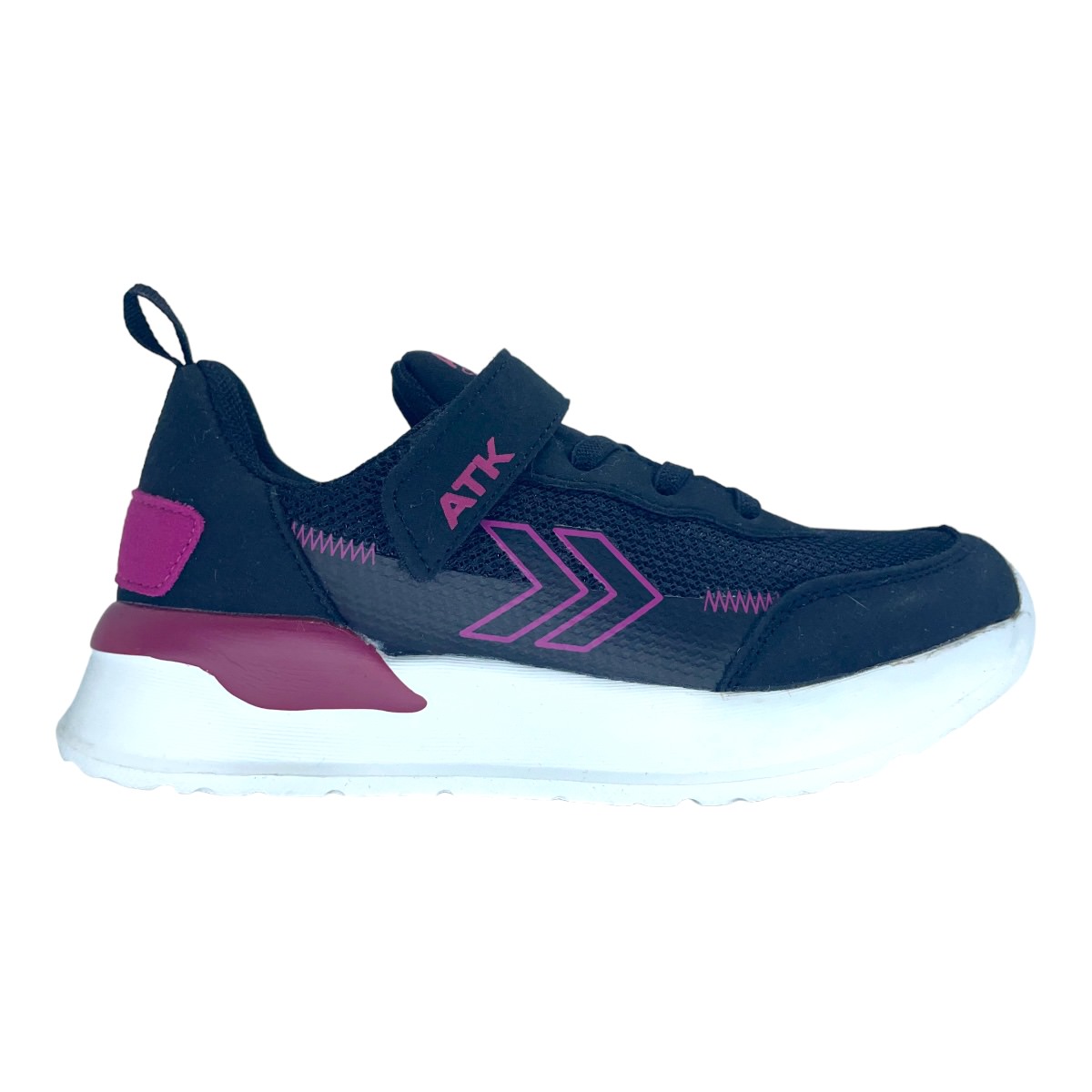 CALI VELCRO JR NEGRO-FUCSIA