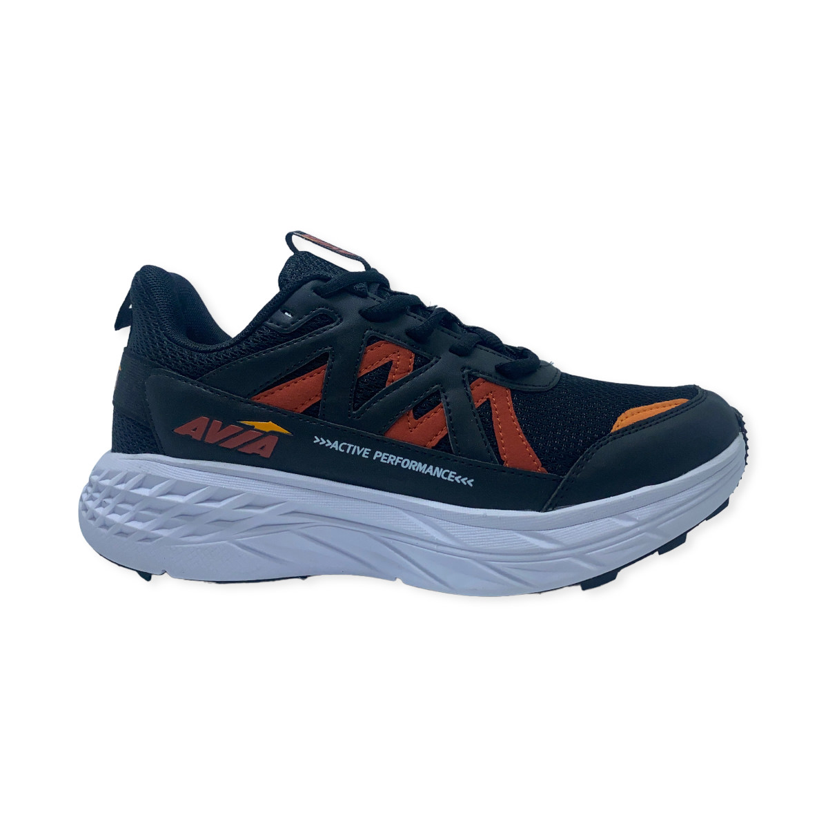 RUNNING MESH CUERO NEGRO-ROJO-NARANJ
