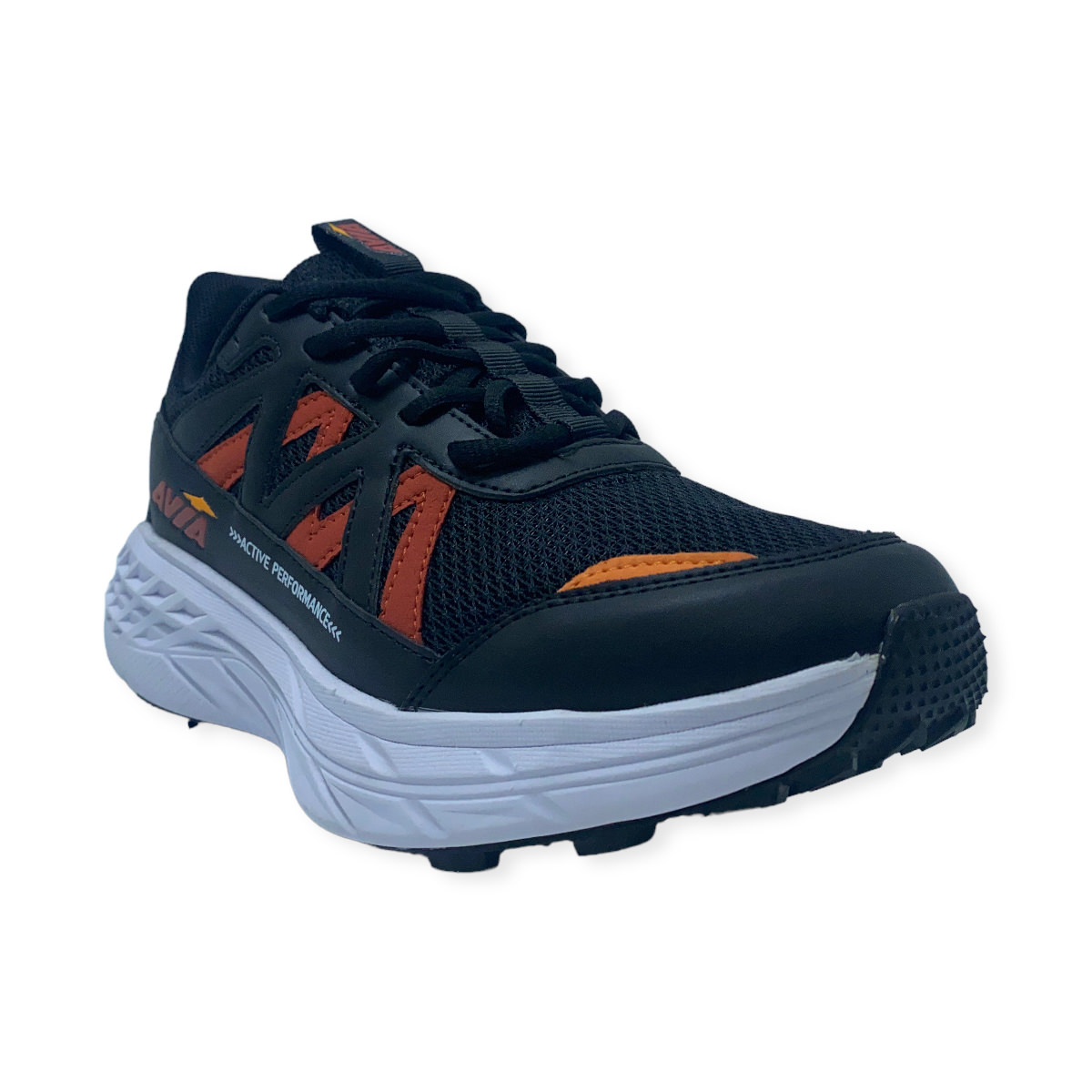 RUNNING MESH CUERO NEGRO-ROJO-NARANJ