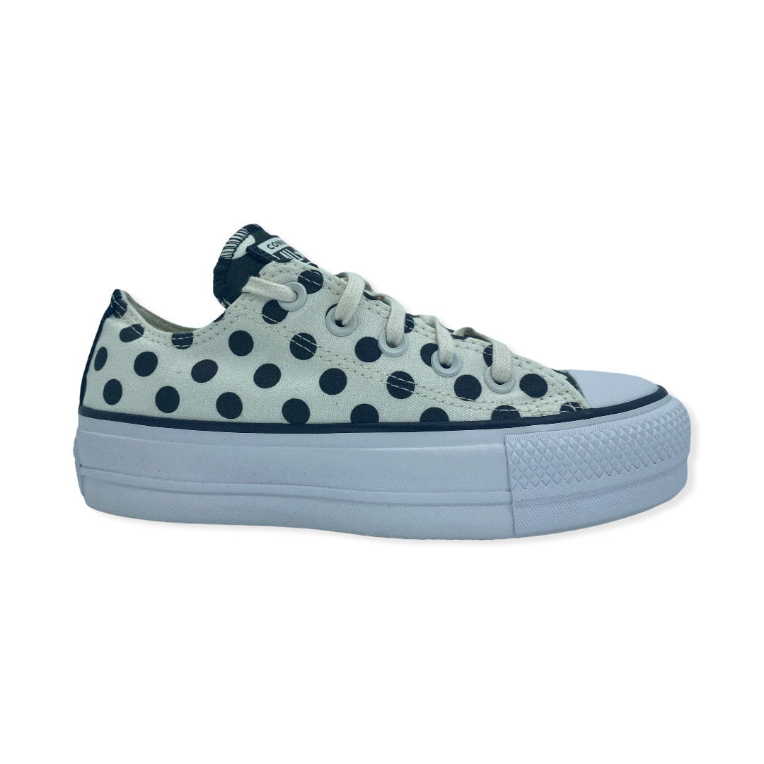 CHUCK TAYLOR LIFT OX  EGRET BLACK WHITE