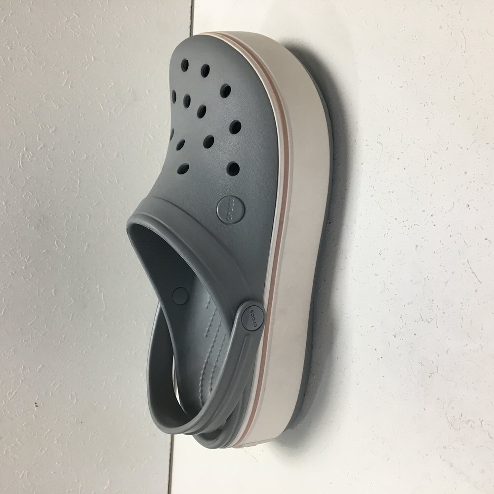 CROCBAND PLATFORM CLOG GRIS/ROSA