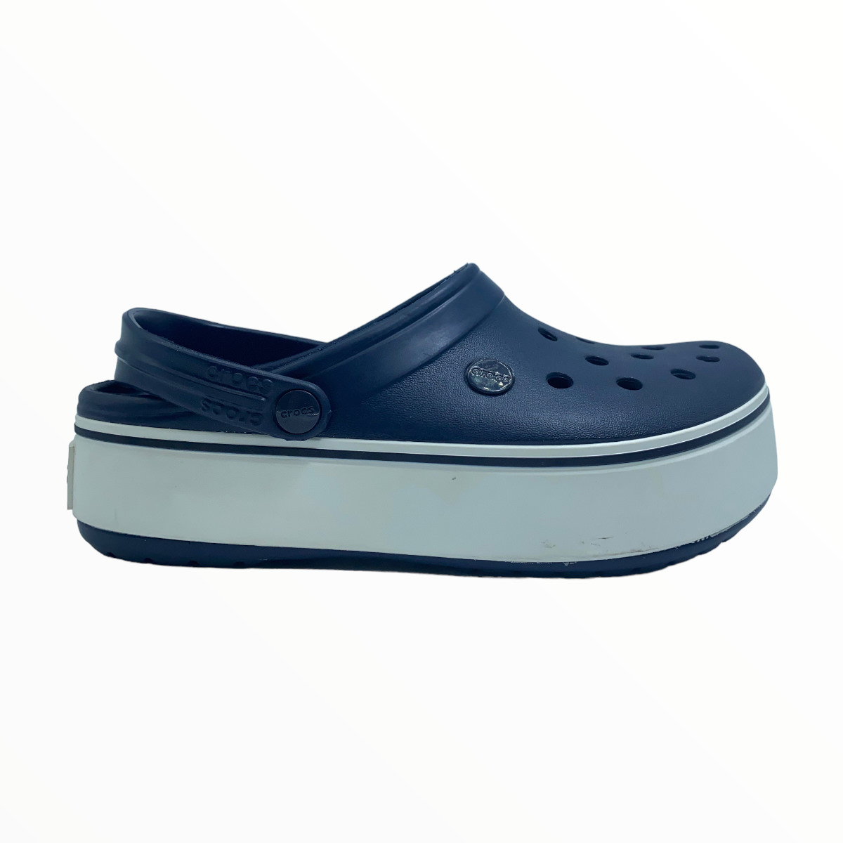 CROCBAND PLATAFORM CLOG NAVY-WHITE