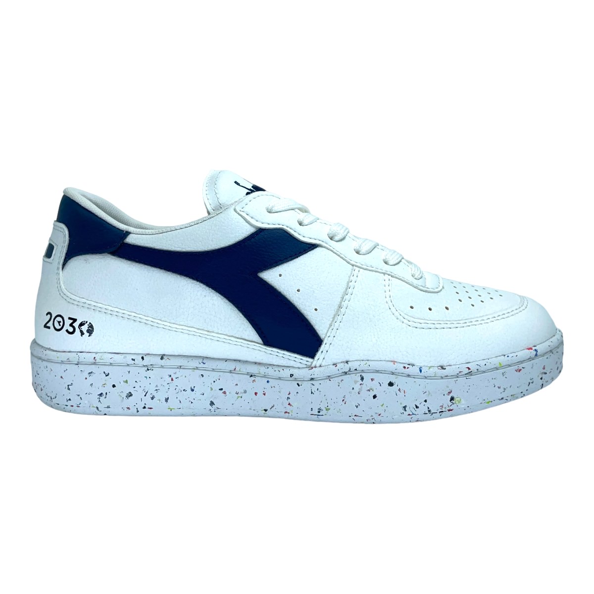 MI BASKET LOW WHITE BLUE