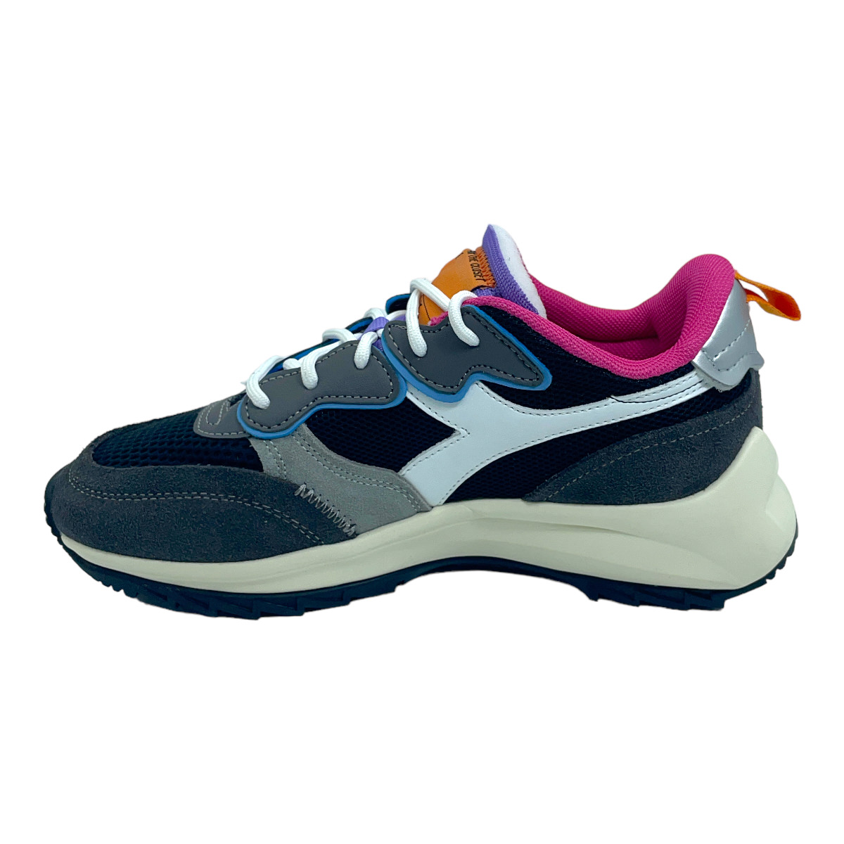 JOLLY SUEDE MESH BLACK GULL GREY