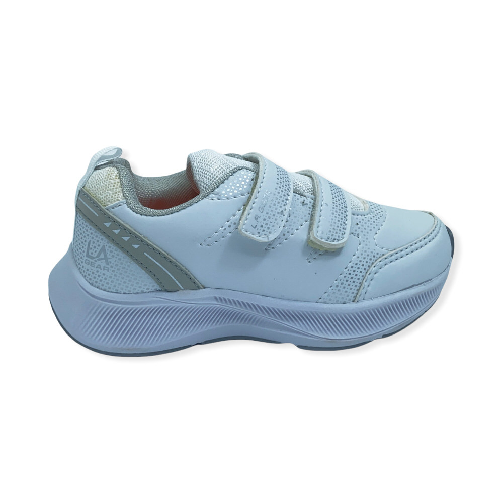 ARVIN VELCRO COLEGIAL BLANCO-GRIS