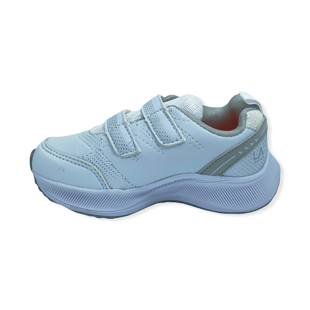 ARVIN VELCRO COLEGIAL BLANCO-GRIS