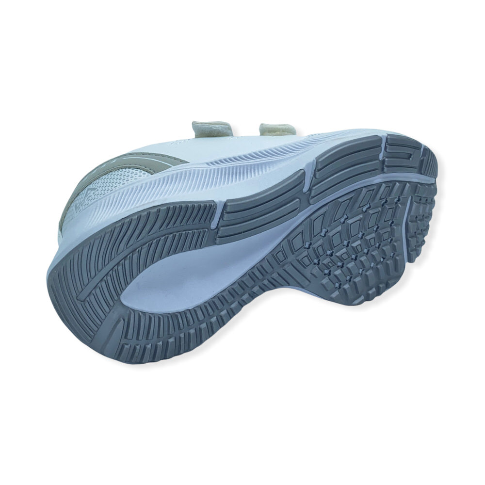 ARVIN VELCRO COLEGIAL BLANCO-GRIS