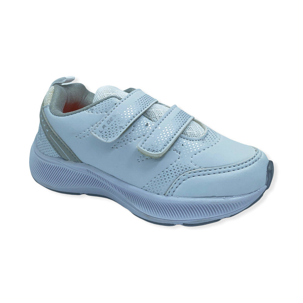 ARVIN VELCRO COLEGIAL BLANCO-GRIS