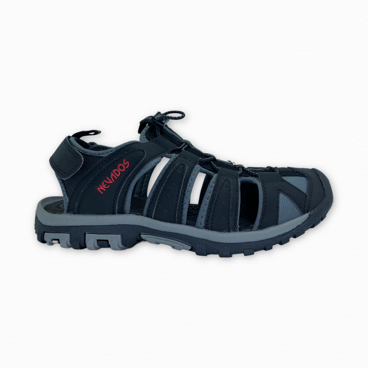 SANDALIA DUNE NEGRO-ROJO