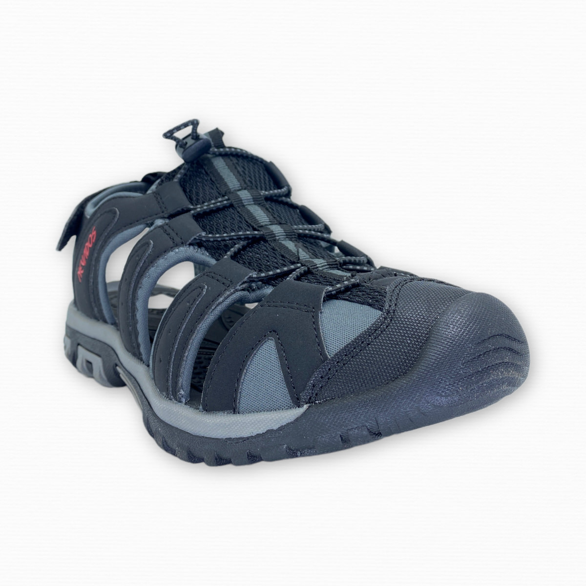 SANDALIA DUNE NEGRO-ROJO