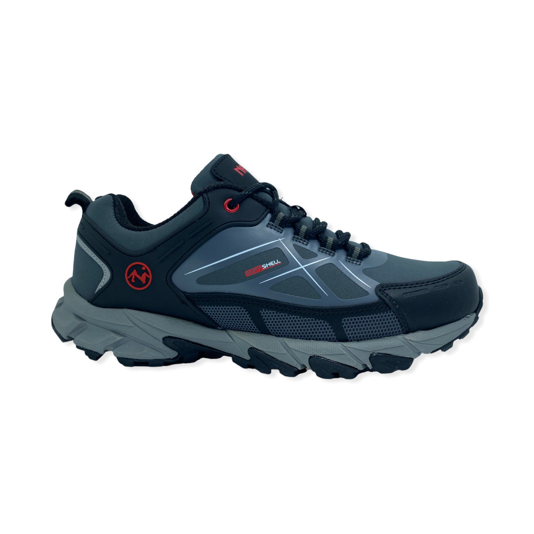 TRAIL TEXTIL HEAT GRIS NEGRO ROJO