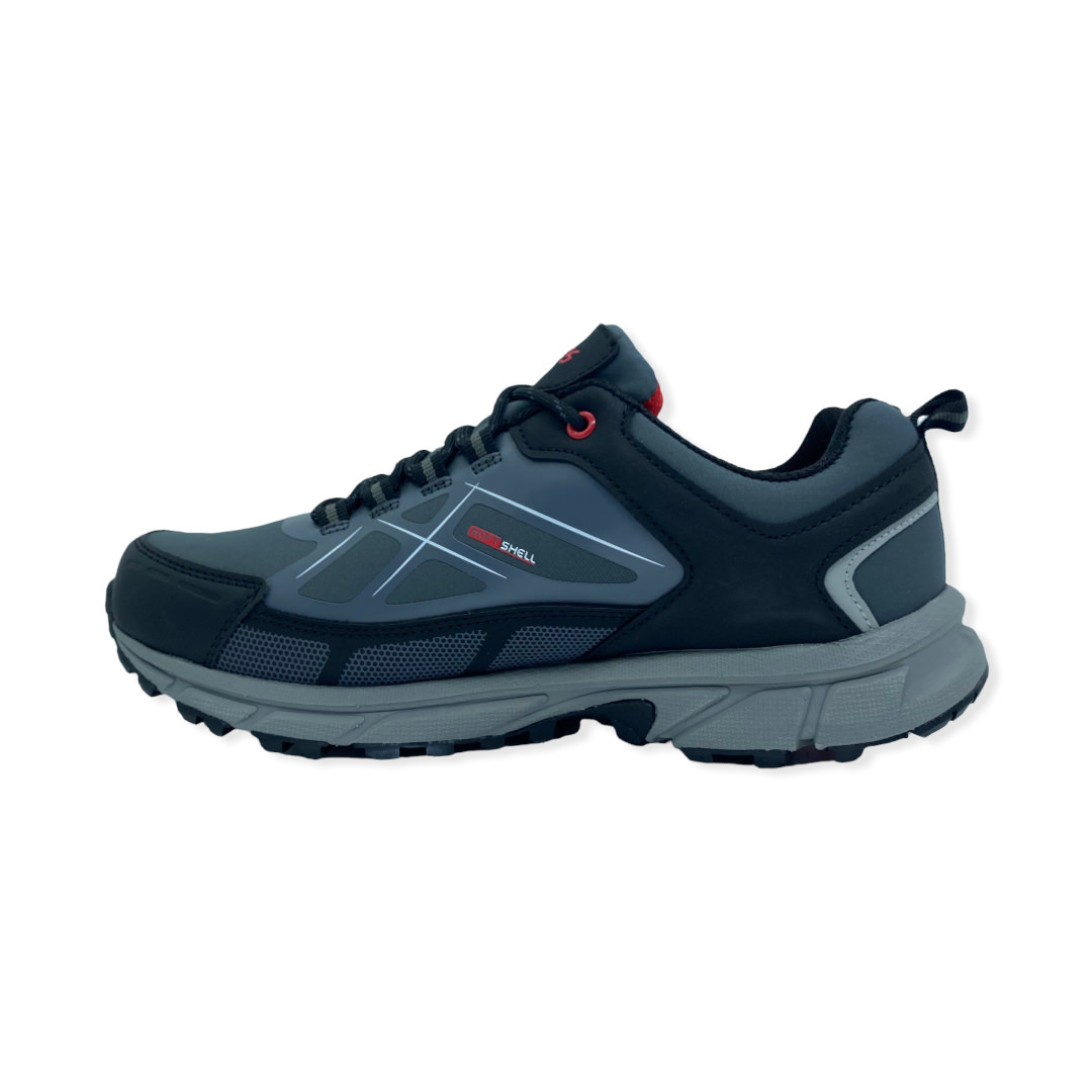 TRAIL TEXTIL HEAT GRIS NEGRO ROJO