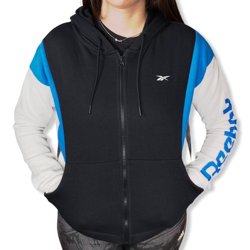 CAMPERA C/CAP W RBK AZ-NEGRO