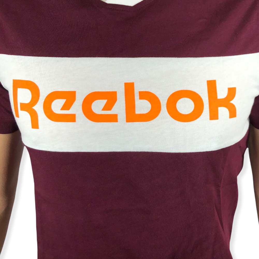 REMERA RBK LOGO BORDO-BL