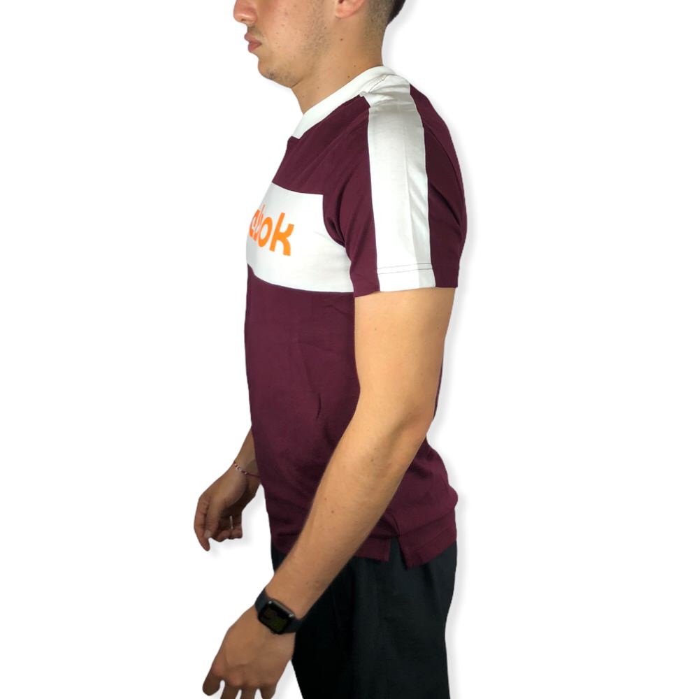 REMERA RBK LOGO BORDO-BL