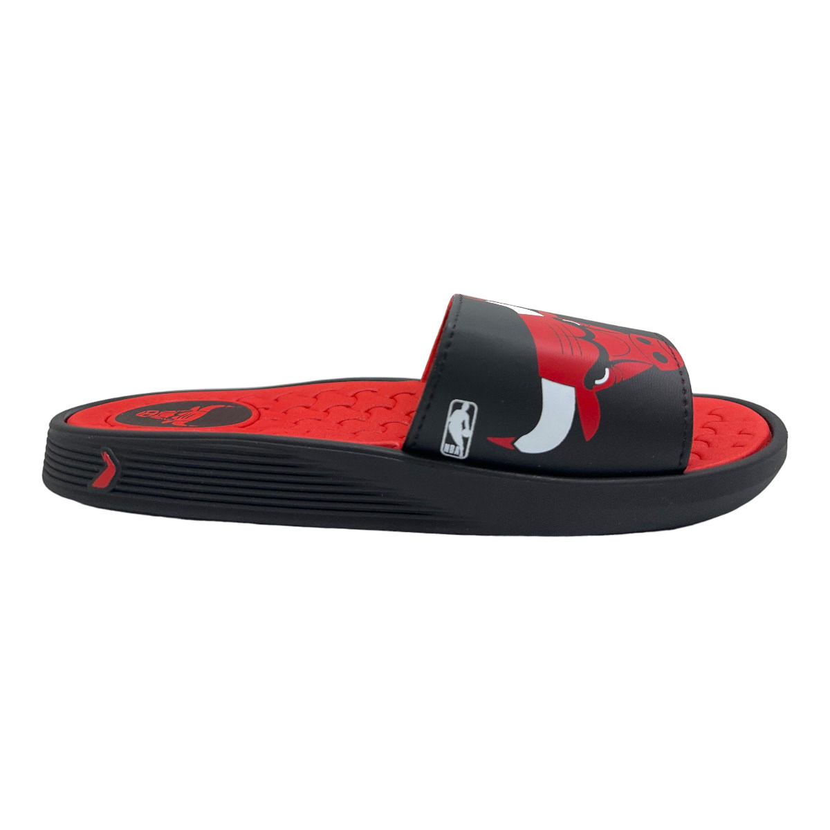 PUMP NBA II SLIDE NEGRO ROJO