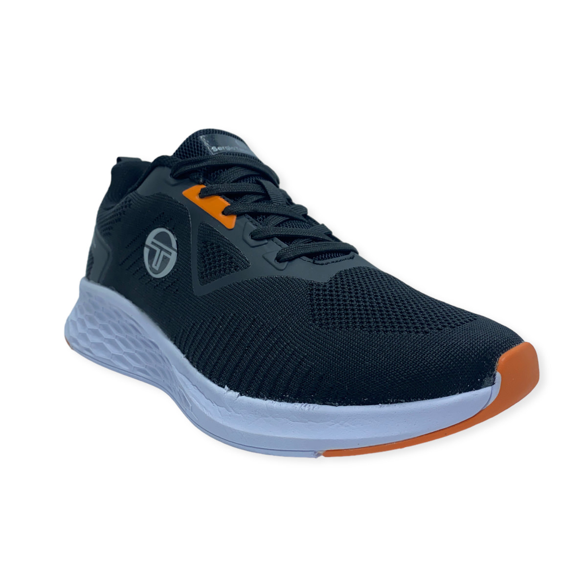 CALZ FLYKNIT NEGRO-NARANJA