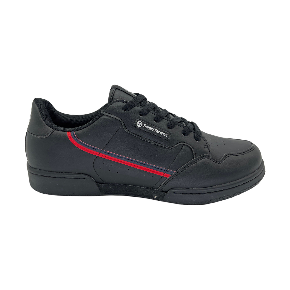 CALZADO NEGRO ROJO