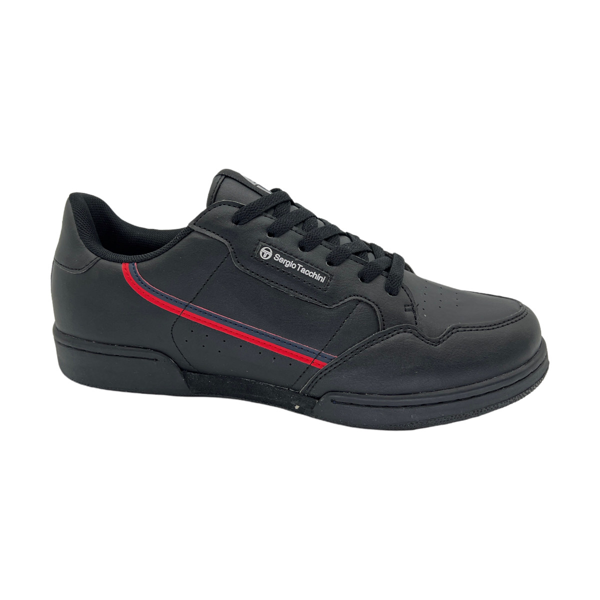 CALZADO NEGRO ROJO