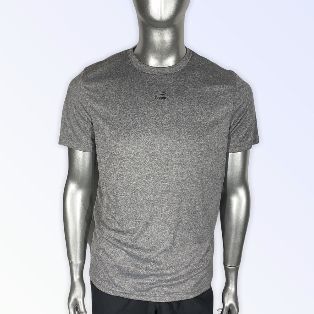 REMERA BASIC MELANGE GRIS/18