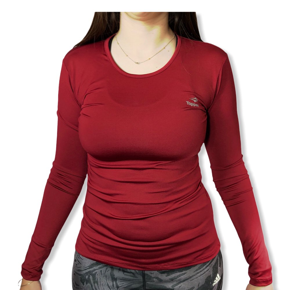 REMERA TERMICA ML WMNS BORDO